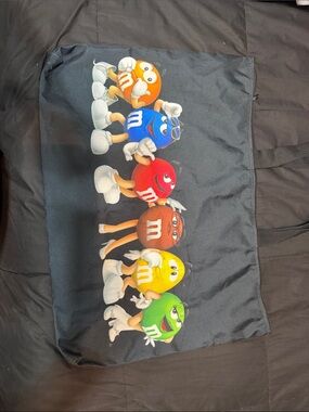 M&M'S Black Tote with Red, Orange, Blue, Brown, Yellow, Green Characters